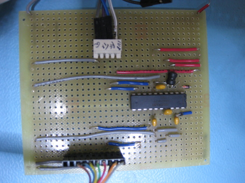 Image of Level convertor circuit on prototype board